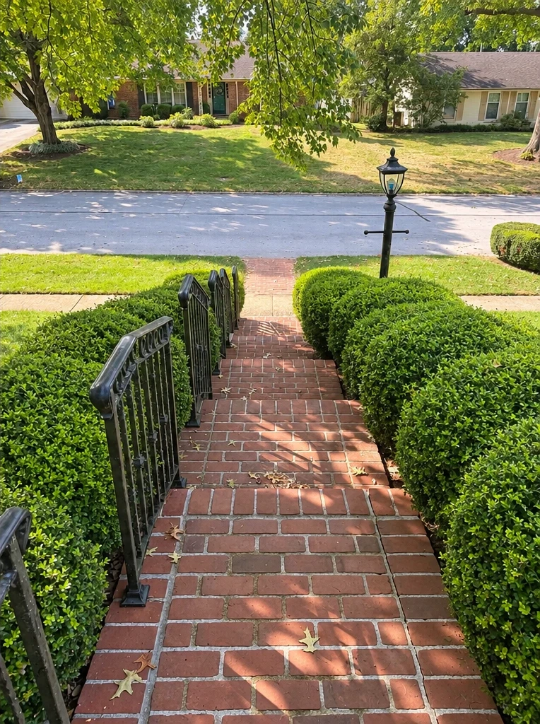 Lexington brick walkway before and after after