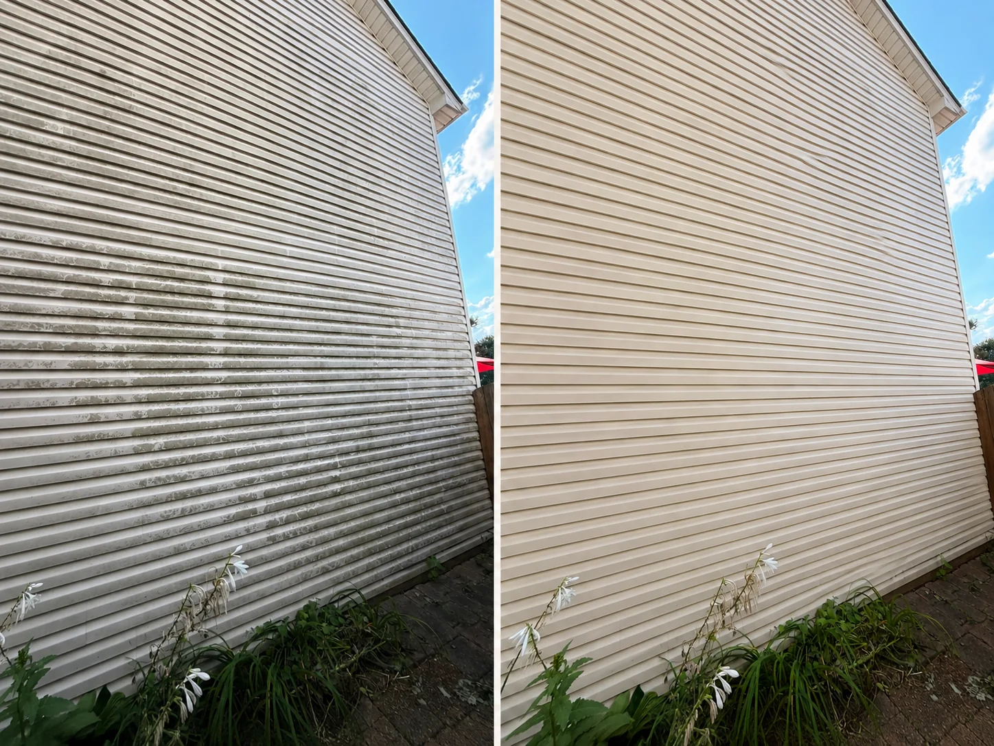 House washing before and after